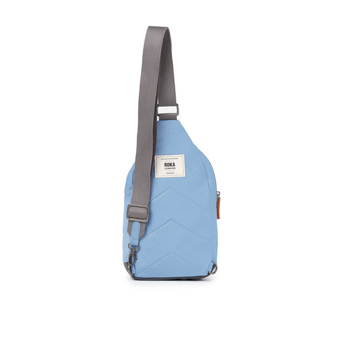 Roka Willesden B Retro Blue Recycled Canvas Cross Body Bag
