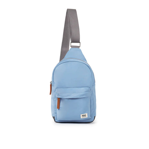Roka Willesden B Retro Blue Recycled Canvas Cross Body Bag