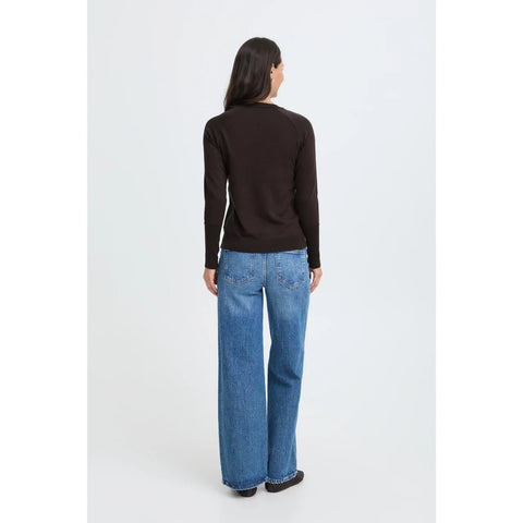 B.Young Womens 20815301 Java Brown BYMMORLA Long Cuff Sweater