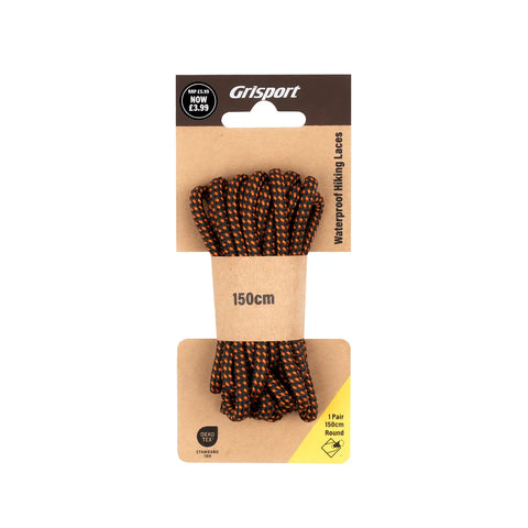 Grisport 150cm Round Orange/Grey Waterproof Laces Pair