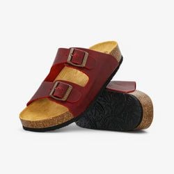 Plakton 180010 Beta Rojo 556-X Leather Womens Casual Stylish Open Toe Sandals
