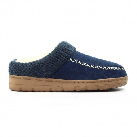 Lunar KLA080 Albany Navy Womens Comfort Slip On Mule Slippers