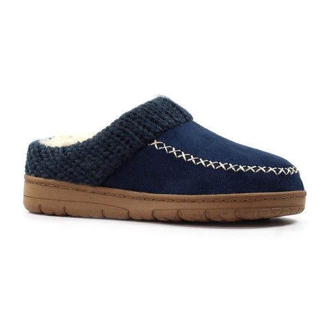 Lunar KLA080 Albany Navy Womens Comfort Slip On Mule Slippers