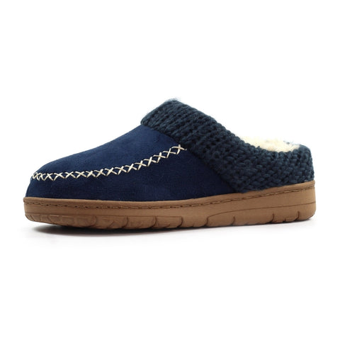 Lunar KLA080 Albany Navy Womens Comfort Slip On Mule Slippers