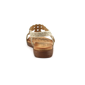 Lunar JLH432GD Ashfield Gold Womens Diamante Upper Sandals