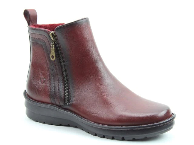 Heavenly Feet Patti Womens Ruby Zip Up Ankle Boots