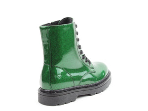 Heavenly Feet Justina2 Glitter Womens Emerald Ankle Boots