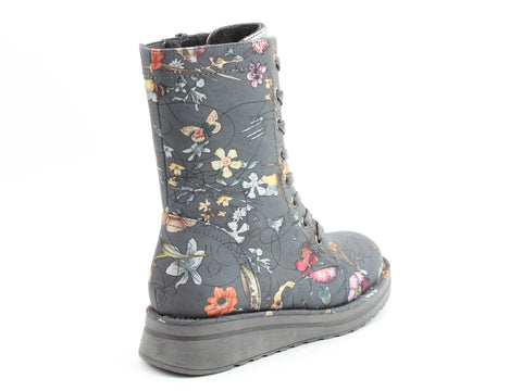 Heavenly Feet Martina4 Print Fantasy Grey Womens Ankle Boots