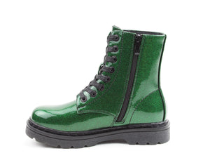 Heavenly Feet Justina2 Glitter Womens Emerald Ankle Boots