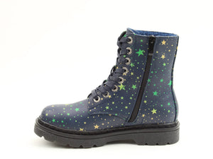Heavenly Feet Justina2 New Stars Print Womens Midnight Ankle Boots