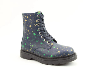 Heavenly Feet Justina2 New Stars Print Womens Midnight Ankle Boots