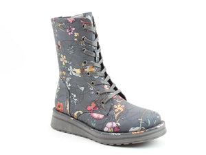 Heavenly Feet Martina4 Print Fantasy Womens Grey Ankle Boots