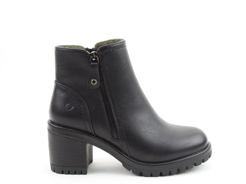 Heavenly Feet Larkin Womens Black Zip Up Ankle Boots