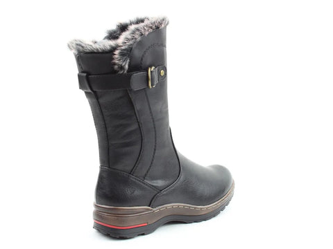 Heavenly Feet Bramble1 Black Womens Casual Comfort Calf Boots