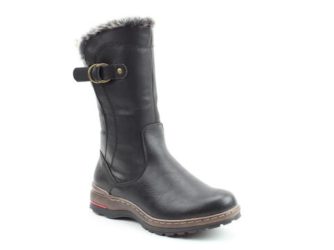 Heavenly Feet Bramble1 Black Womens Casual Comfort Calf Boots
