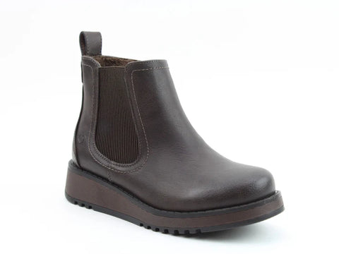 Heavenly Feet New Rolo2 Chocolate Womens Zip Up Ankle Boots