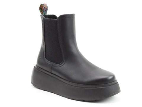 Heavenly Feet Nera Black Womens Casual Comfort Ankle Boots