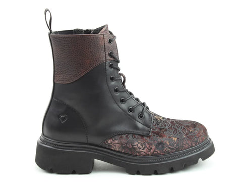 Heavenly Feet Florie Bark Meadow Velour Womens Casual Comfort Ankle Boots
