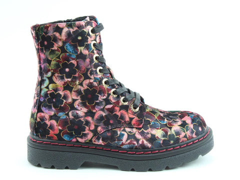 Heavenly Feet Justina2 Viola Velour Rose Pink Womens Casual Comfort Ankle Boots