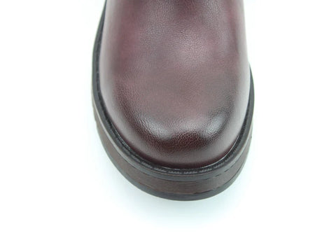 Heavenly Feet New Rolo2 Burgundy Womens Zip Up Ankle Boots