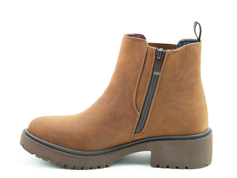 Heavenly Feet Pearce Brandy Womens Casual Comfort Ankle Boots