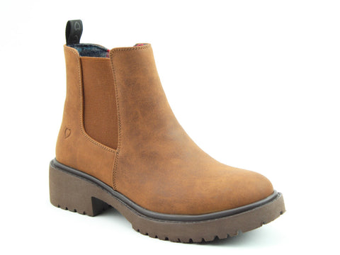 Heavenly Feet Pearce Brandy Womens Casual Comfort Ankle Boots