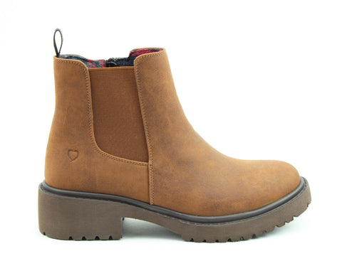 Heavenly Feet Pearce Brandy Womens Casual Comfort Ankle Boots