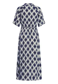 B.Young 20818764 Bymmjoella Shirt Dress 6 Ogee Ikat Med Blue