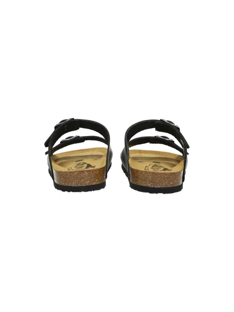 Plakton 180010 Beta Black Leather Womens Casual Stylish Open Toe Sandals