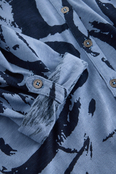 White Stuff Annie Blue Print Longline Shirt