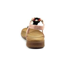 Lunar JLH476 Bunton Pink Womens Woven and Beaded Upper Sandals