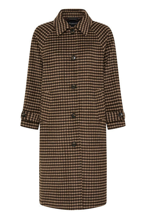 B.Young 20819133 Bycamio Coat Olive Night Check - front