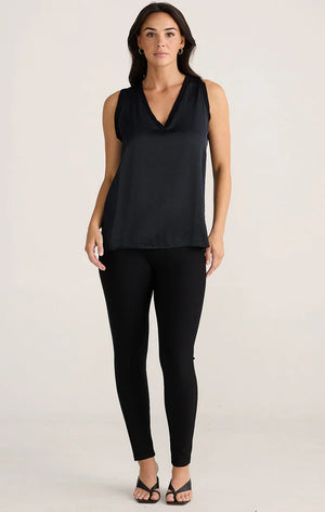 Brave & True Celine Silky Top Black