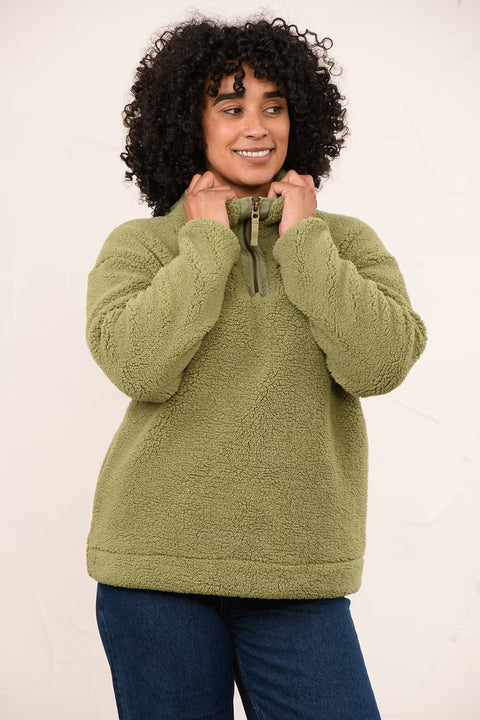 Lighthouse Womens Coast Moss Half Zip Fleece