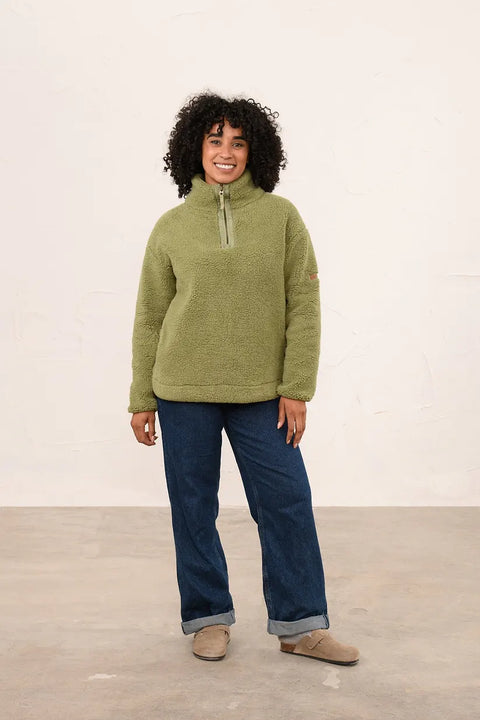 Lighthouse Womens Coast Moss Half Zip Fleece