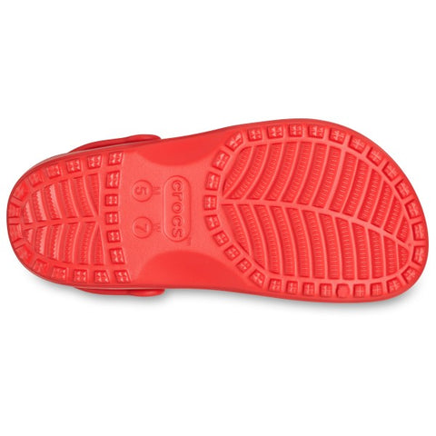 Crocs Classic Floral Cut Out Clog Cherry Red Kids Boys Girls Croslite Casual Comfy Lightweight Beach Slip On Shoes