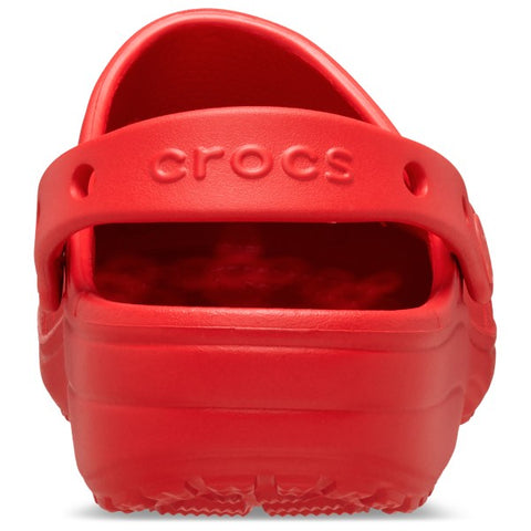 Crocs Classic Floral Cut Out Clog Cherry Red Kids Boys Girls Croslite Casual Comfy Lightweight Beach Slip On Shoes