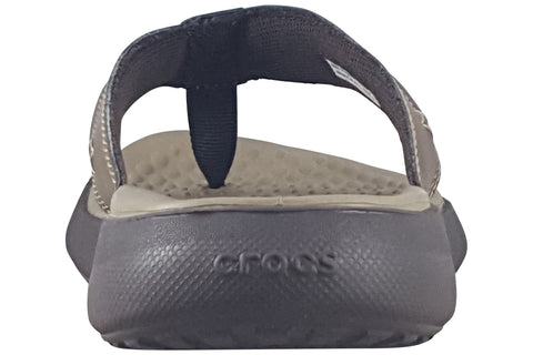 Crocs Yukon Vista II LiteRide Flip Espresso Mens Light Easy to Wear Flip Flops