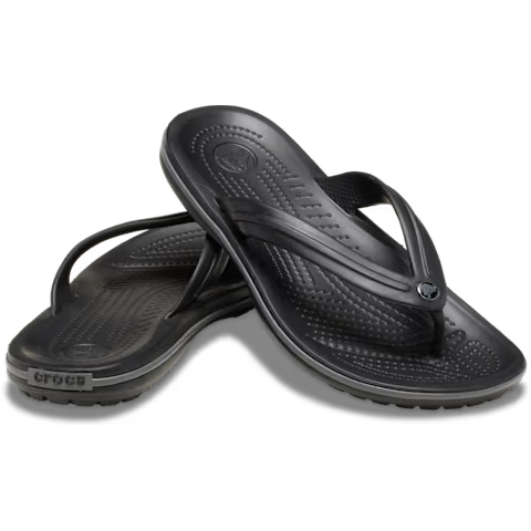 Crocs Crocband Flip Black/Slate Grey Unisex Mens Womens Light Easy to Wear Flip Flops