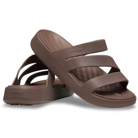 Crocs Getaway Strappy Truffle Womens Lightweight Soft Flexible Easy to Wear Sandals