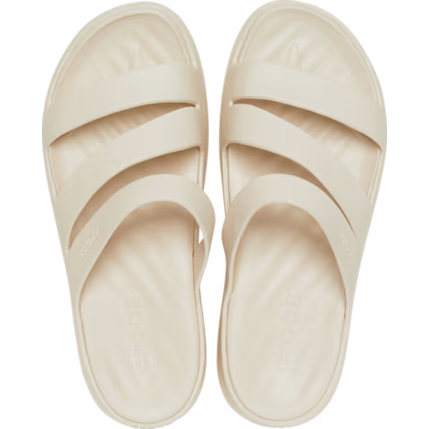 Crocs Getaway Strappy Stucco Womens Lightweight Soft Flexible Easy to Wear Sandals