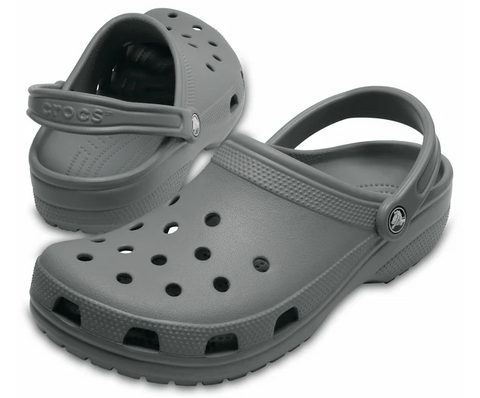 Crocs Classic Clog Slate Grey Unisex Croslite Casual Slip On Shoes Lightweight Beach