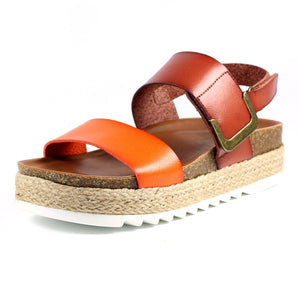 Lunar JLH356OR Deanna II Orange Womens Beaded Sandals