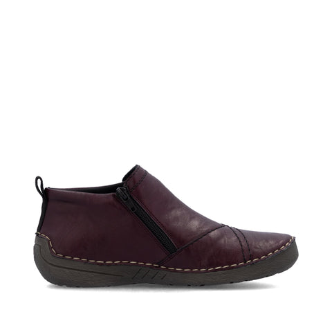 Rieker 52584-30 Red Womens Casual Comfort Zip Up Ankle Boots