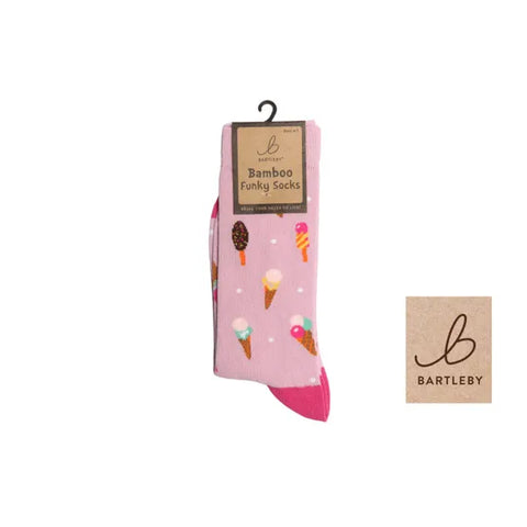 Bartleby Ice Creams Womens Funky Bamboo Socks