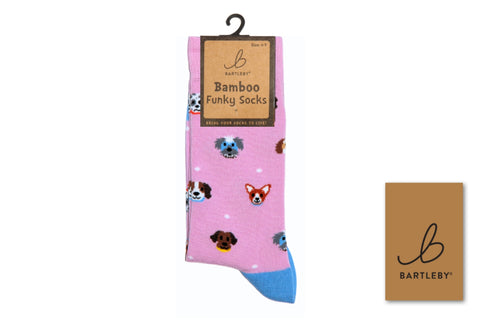 Bartleby Perfect Puppies Womens Funky Bamboo Socks