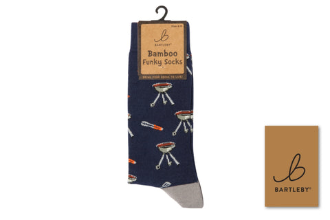 Bartleby Barbeque Mens Funky Bamboo Socks