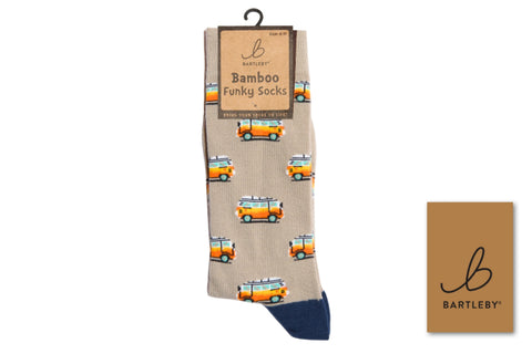 Bartleby Surfer Bus Mens Funky Bamboo Socks