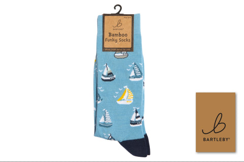 Bartleby Yachts Mens Funky Bamboo Socks