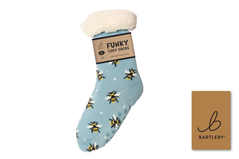 Bartleby Bumble Bees Womens Sherpa Socks